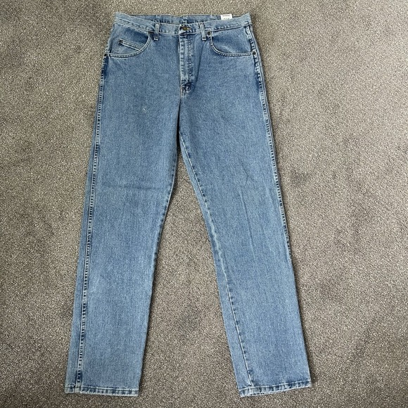 Wrangler Other - Wrangler Men's Jeans 38x36 Light Wash Straight Leg 100% Cotton Denim